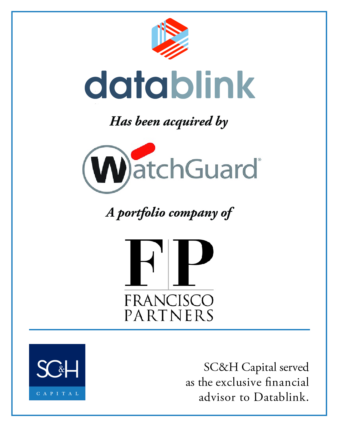 Datablink Acquired by WatchGuard Technologies