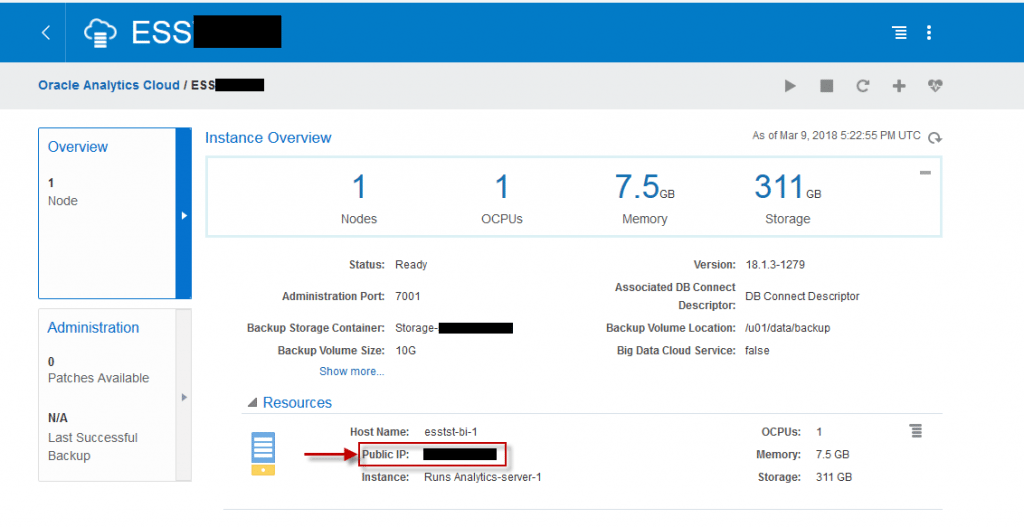 OAC Accessing Service Files Blog - Dashboard
