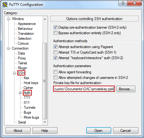 OAC Accessing Service Files Blog - Configuration Step 2