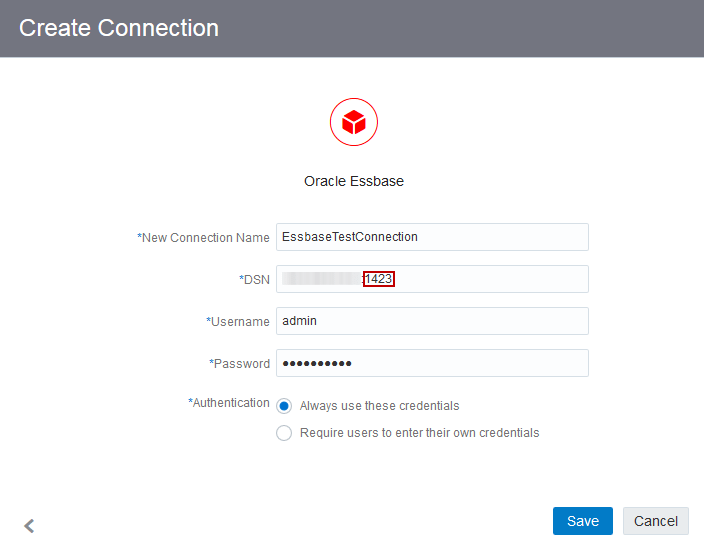 Oracle Analytics Cloud: Service Setup and Connections Step 4 - Create Connection