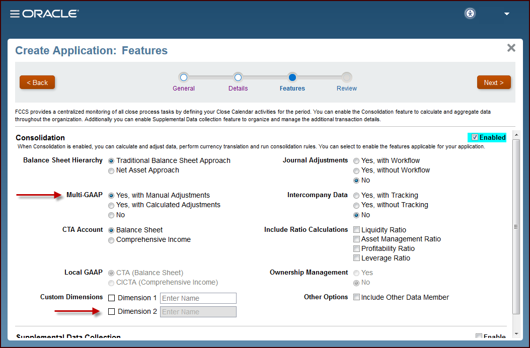 Getting started with oracle fccs creating an application sc h group