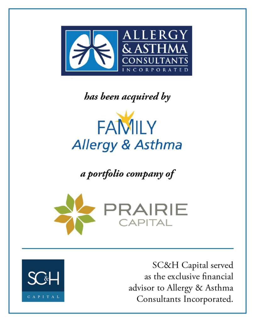 SC&H Capital Advises Allergy & Asthma Consultants in Sale to Family