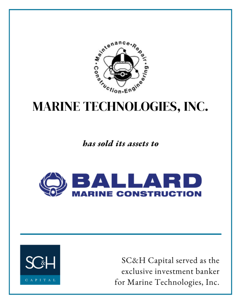 SC&H Capital Advises in the Sale of Marine Technologies to Ballard