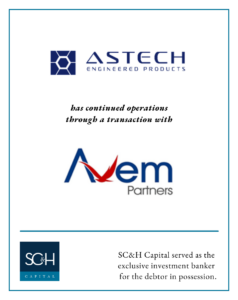 Tombstone depicting ASTECH's continued operations through a transaction with Avem Partners.