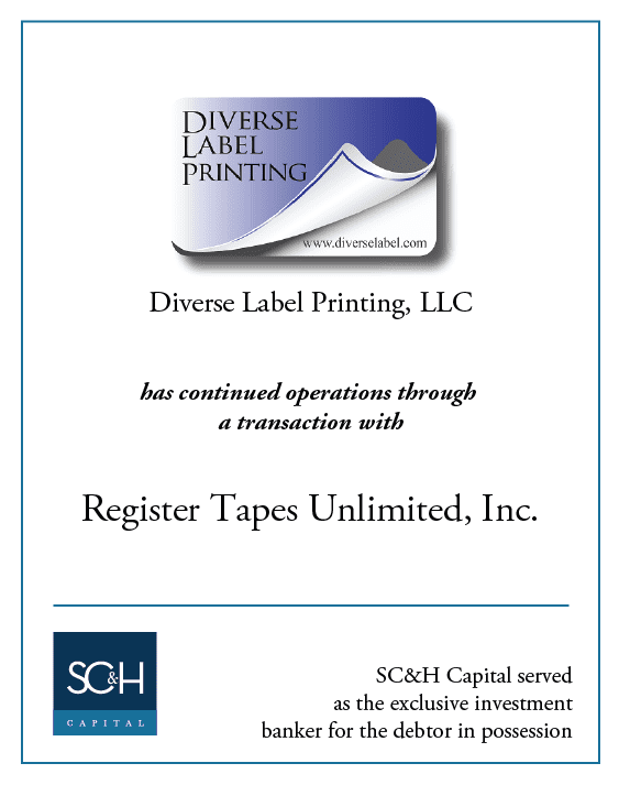 Diverse Label Printing, LLC has continued operations through a