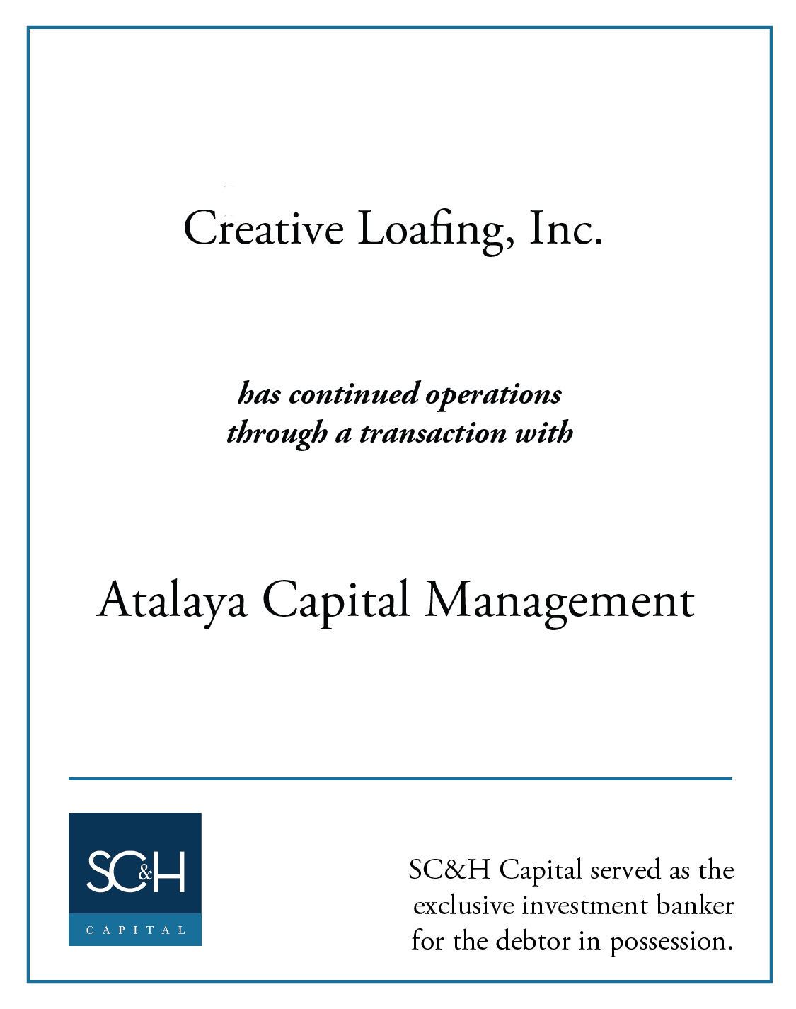 Creative Loafing, Inc. has continued operations through a 