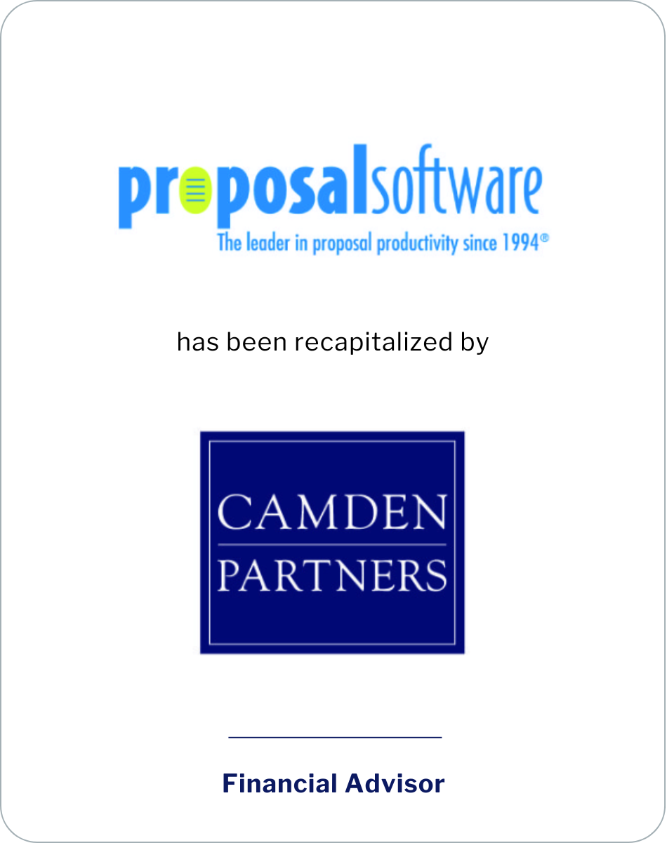 SC&H Capital Advises Proposal Software, Inc. on Recapitalization by Camden Partners