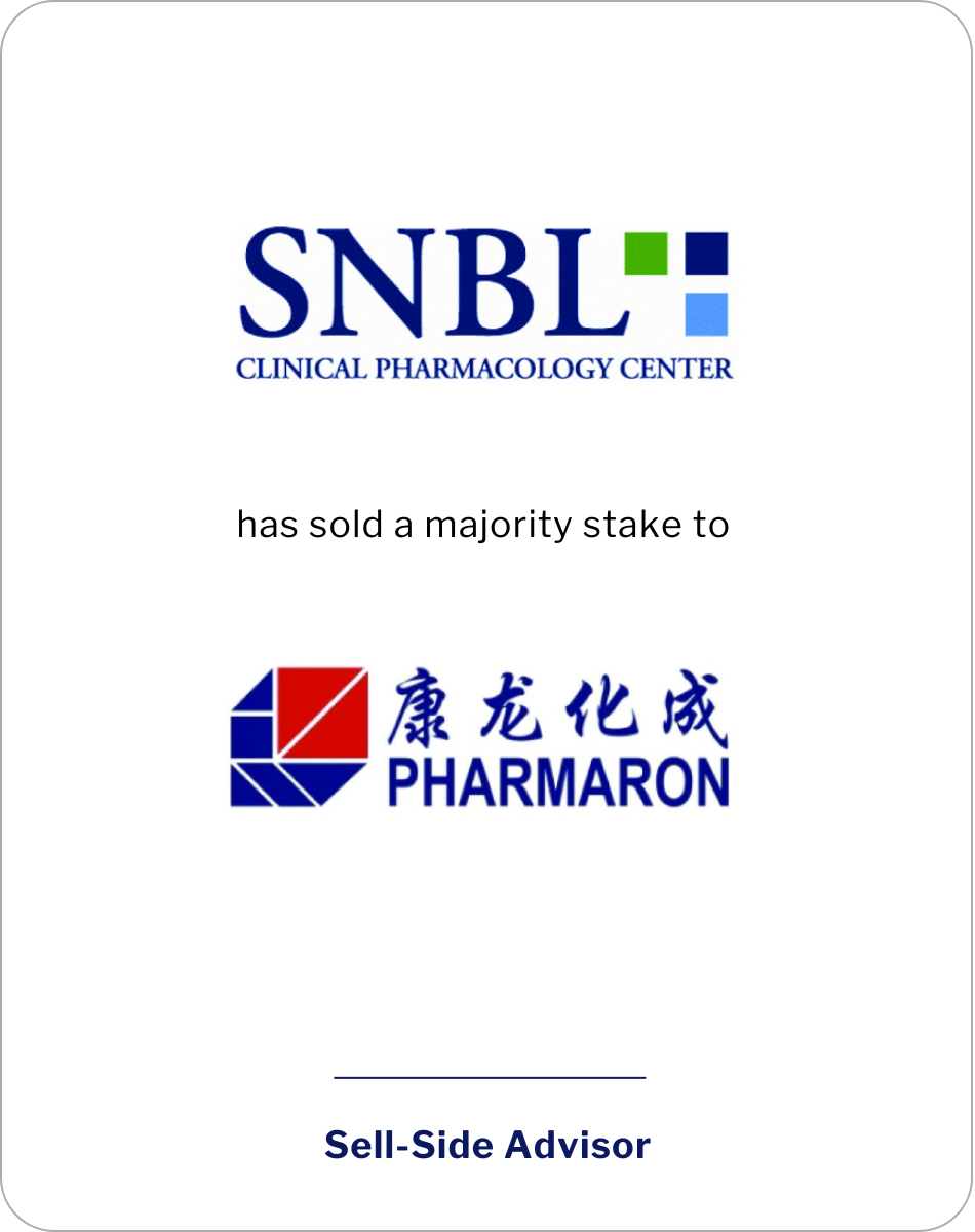 Pharmaron Acquires Majority Stake in SNBL CPC from Shin Nippon Biomedical Laboratories